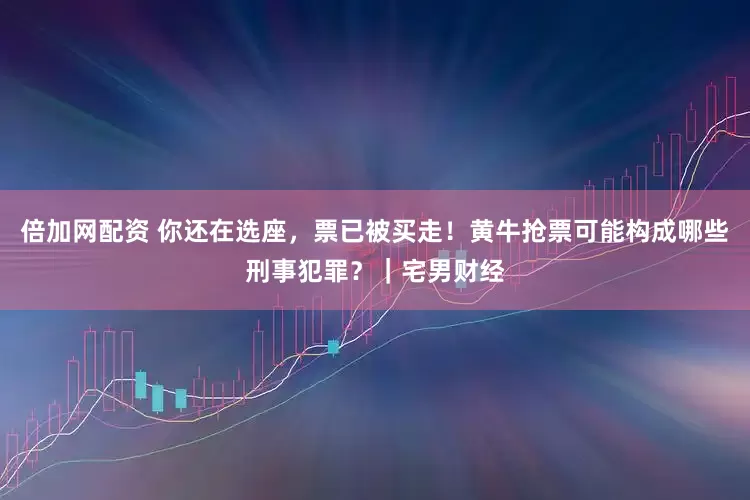 倍加网配资 你还在选座，票已被买走！黄牛抢票可能构成哪些刑事犯罪？｜宅男财经