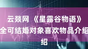 云燚网 《星露谷物语》全可结婚对象喜欢物品介绍